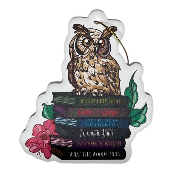 OwlCrate Oswald Owl Ornament 2024 YA Box Books December 2024 "Out of the Woods" - Picture 6 of 8